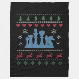 Chess - Chess Pineersels Ugly Kerstmis Fleece Deken