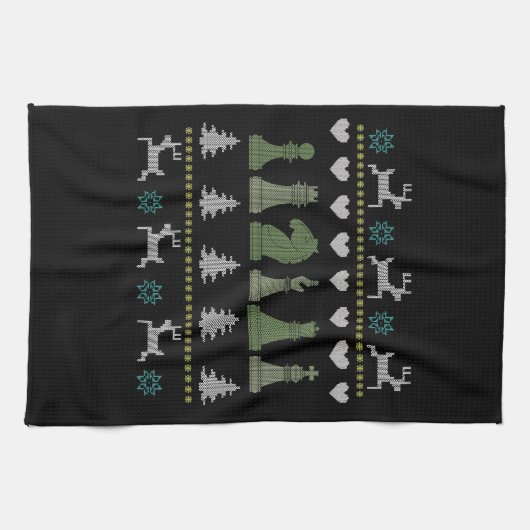 Chess - Chess Pineersels Ugly Kerstmis Theedoek (Horizontaal)