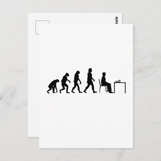 Chess - Chess Player Evolution Briefkaart (Voorkant / Achterkant)