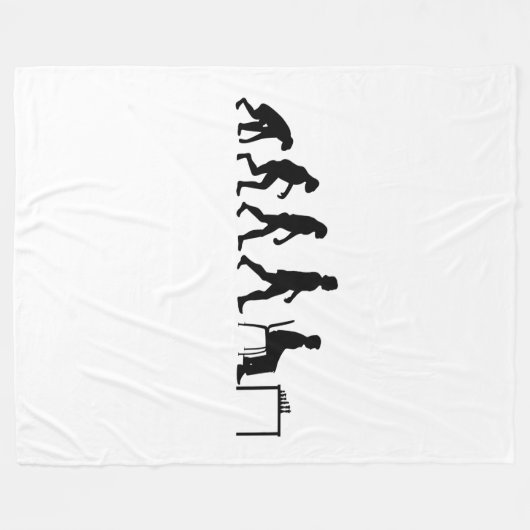 Chess - Chess Player Evolution Fleece Deken (Voorkant (Horizontaal))