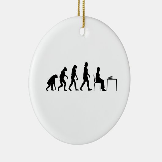 Chess - Chess Player Evolution Keramisch Ornament (Rechts)