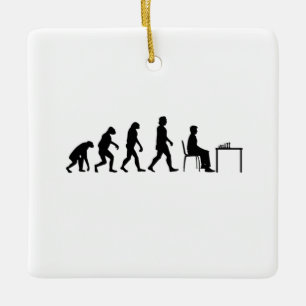 Chess - Chess Player Evolution Keramisch Ornament
