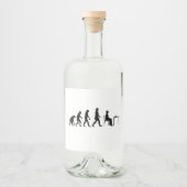 Chess - Chess Player Evolution Likeurfles Etiket (Voorkant)