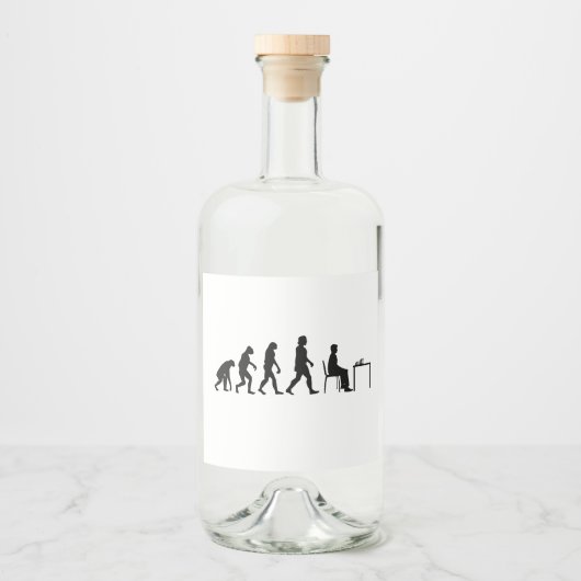 Chess - Chess Player Evolution Likeurfles Etiket (Voorkant)