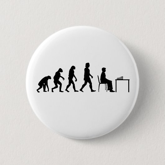 Chess - Chess Player Evolution Ronde Button 5,7 Cm (Voorkant)