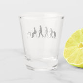 Chess - Chess Player Evolution Shot Glas (Achterkant)