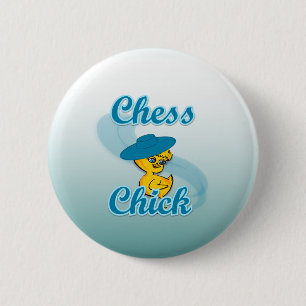 Chess Chick #3 Ronde Button 5,7 Cm