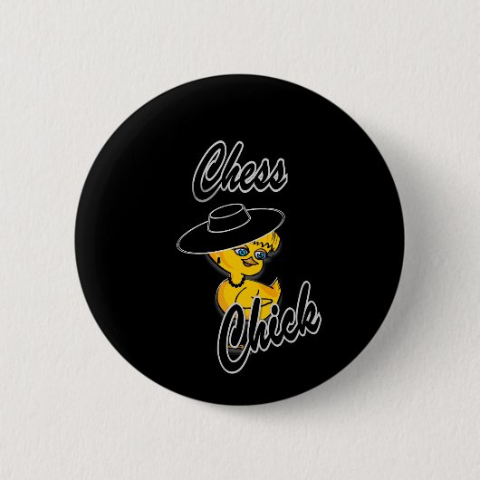 Chess Chick #4 Ronde Button 5,7 Cm (Voorkant)