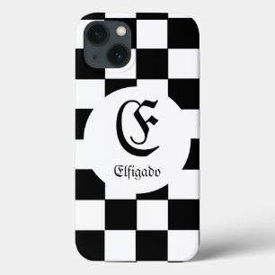 Chess Club Custom Name Initiaal iPhone 13 Hoesje