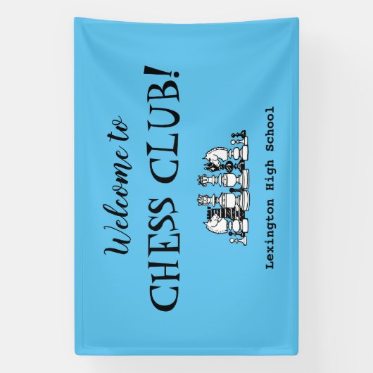 Chess Club Custom Wall Banner (Verticaal)