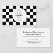 Chess Coach Classic Chessboard Carte de visite (Devant / Derrière)