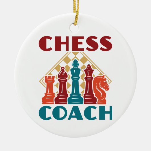 Chess Coach Keramisch Ornament (Voorkant)