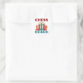Chess Coach Ronde Sticker (Tas)