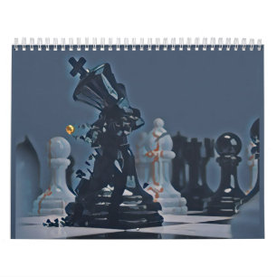 Chess - Cool Blue-foto Kalender