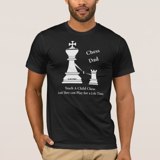 Chess Dad, Teach a child Chess, Mannen T-shirt (Voorkant)