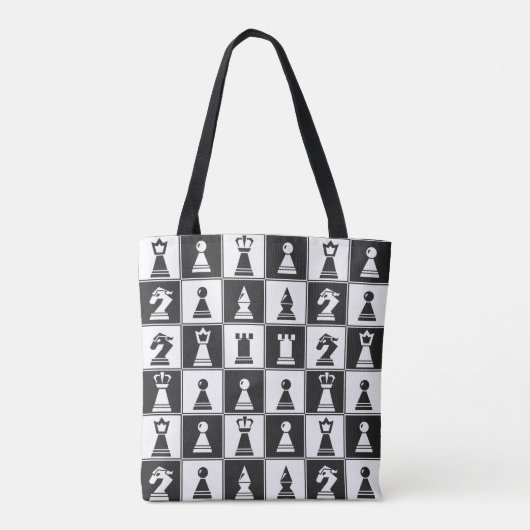 Chess Design Canvas tas (Achterkant)