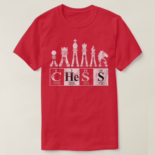 Chess Element Science Chess Nerd Player Premium T-shirt (Design voorkant)
