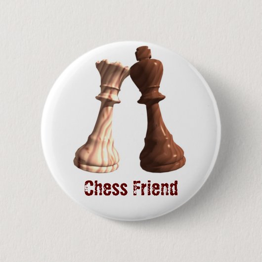 Chess Friend - WKBQ Ronde Button 5,7 Cm (Voorkant)