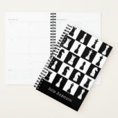 Chess Game Figures Black and White Pattern Name Planner (Display)