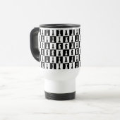 Chess Game Figures Black and White Pattern Reisbeker (Voorkant links)