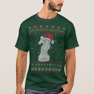 Chess Game Lover Xmas licht de kerstman op een lel T-shirt