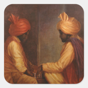 Chess Game Vierkante Sticker