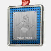 Chess; geborsteld metaal metalen ornament (Links)