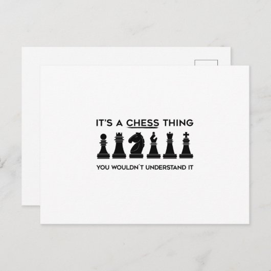 Chess Gift | Chessboard Chessboard Chess Club Briefkaart (Voorkant / Achterkant)