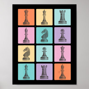 Chess Gift   I Really Love The Chess Pieces Poster