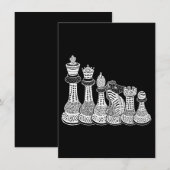 Chess Gift | Ik hou echt van de schaakstukken Kaart (Voorkant / Achterkant)