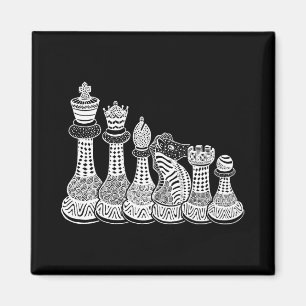 Chess Gift   Ik hou echt van de schaakstukken Magneet