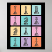 Chess Gift | Ik hou echt van de schaakstukken Poster (Voorkant)