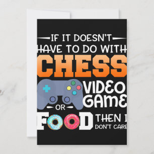 Chess Gift Kaas-videospel of voedselontwerp Bedankkaart