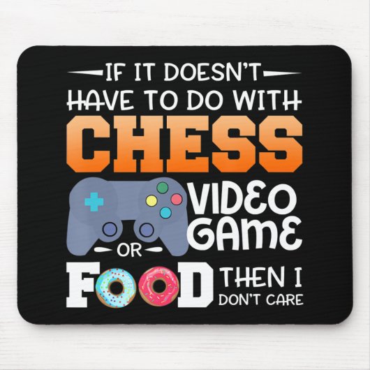 Chess Gift | Kaas-videospel of voedselontwerp Muismat (Voorkant)