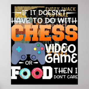 Chess Gift Kaas-videospel of voedselontwerp Poster