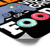 Chess Gift | Kaas-videospel of voedselontwerp Poster (Hoek)