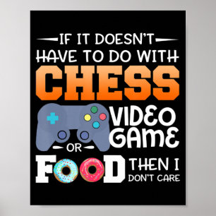 Chess Gift   Kaas-videospel of voedselontwerp Poster