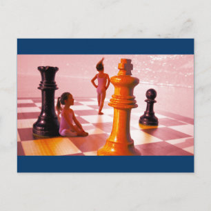 Chess Girls Briefkaart