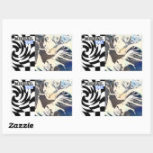 Chess grootmeester rechthoekige sticker (Vel)