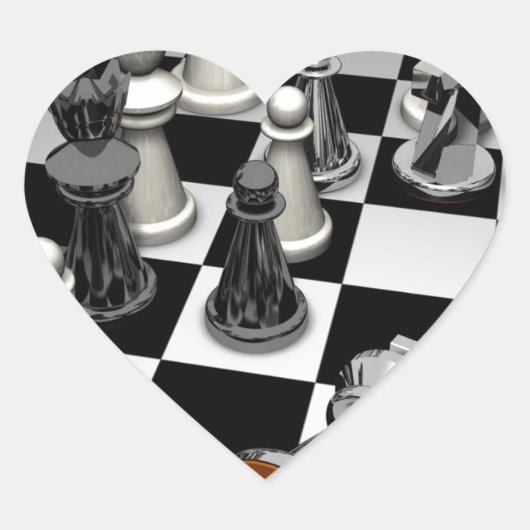 Chess Hart Sticker (Voorkant)