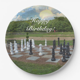 Chess Iedereen Happy Birthday Papieren Bordje