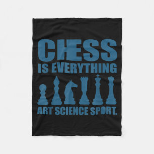 Chess is Art Science Sports Gift Women Mannen Fleece Deken