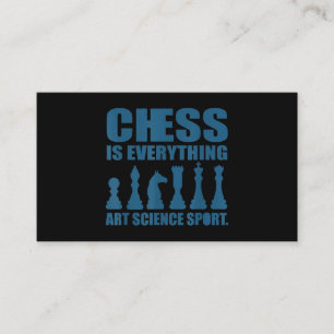 Chess is Art Science Sports Gift Women Mannen Visitekaartje