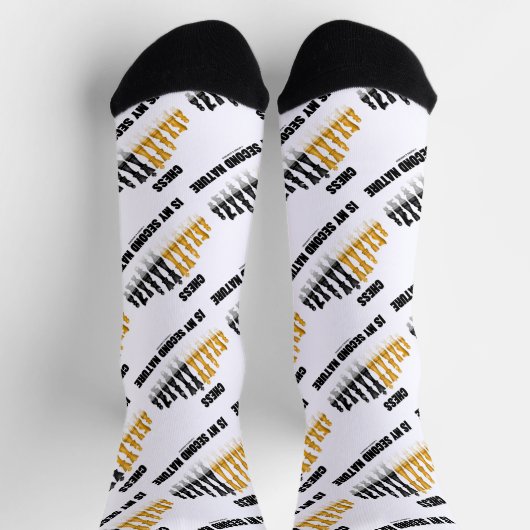 Chess is mijn tweede Natuur die de kaasset reflect Sokken (Top)