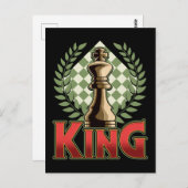 Chess King Briefkaart (Voorkant / Achterkant)