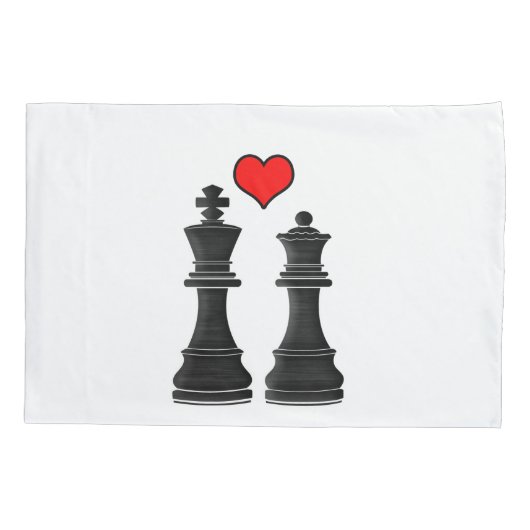 Chess King en Queen Love Kussensloop (Achterkant)