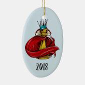 Chess King Keepslag Jaar Keramisch Ornament (Rechts)