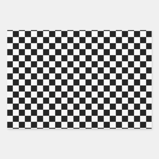 Chess King Queen Knight Black White Pattern Fun Inpakpapier Vel (Voorkant 2)