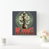 Chess King Vierkante Klok (Huis)