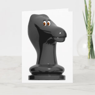 Chess Knight Funny Birthday Card Kaart